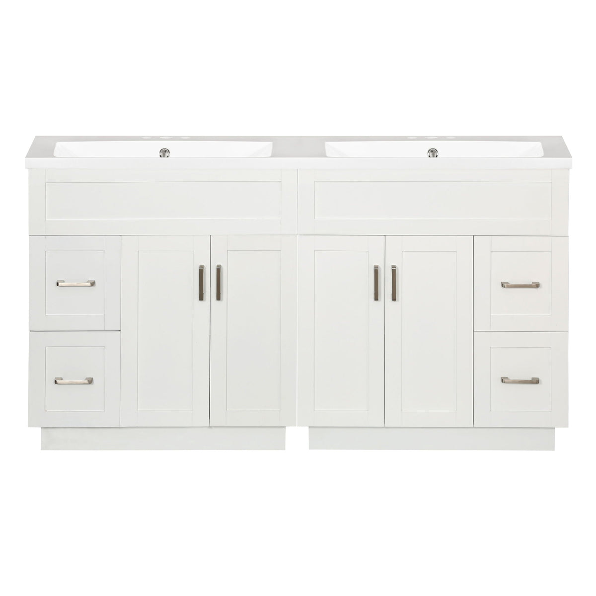 Bathroom Vanity With 2 Doors, 2 Drawers, Adjustable Shelf, Hidden Slides & Soft Close Hinges