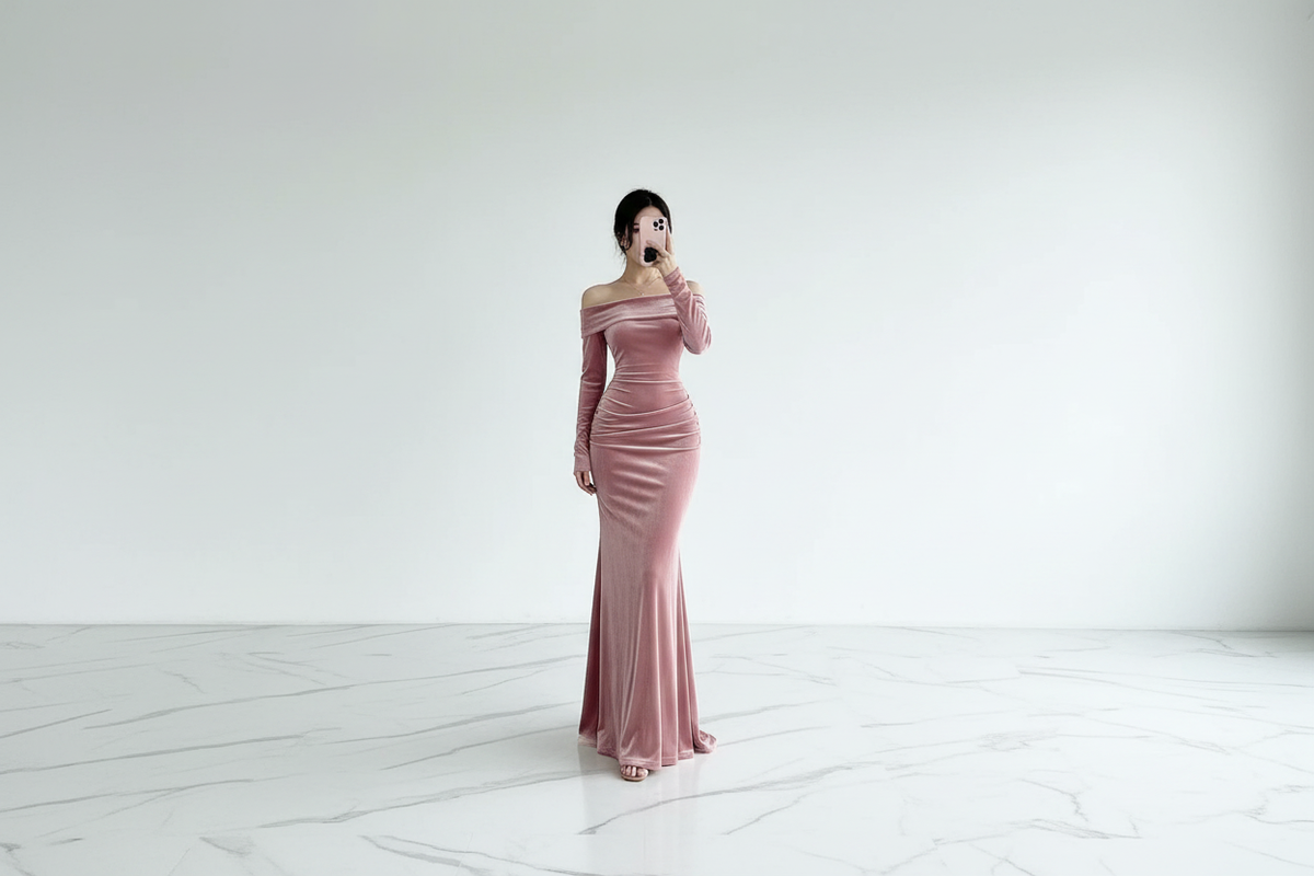 Velvet Dress Full Body